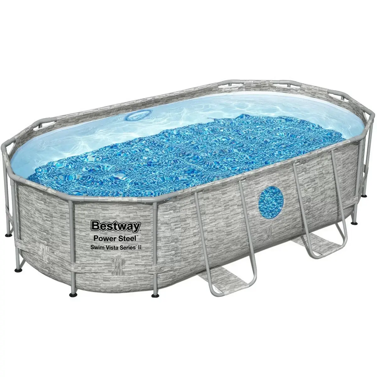 Basen stelażowy Bestway 56714 (427х250х100 cm) z filtrem wkładowym, drabinką i pokrywą - Image 3