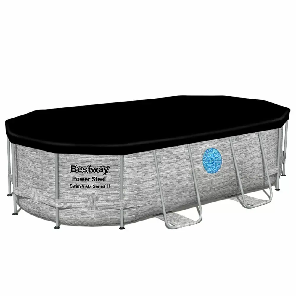 Basen stelażowy Bestway 56714 (427х250х100 cm) z filtrem wkładowym, drabinką i pokrywą - Image 4