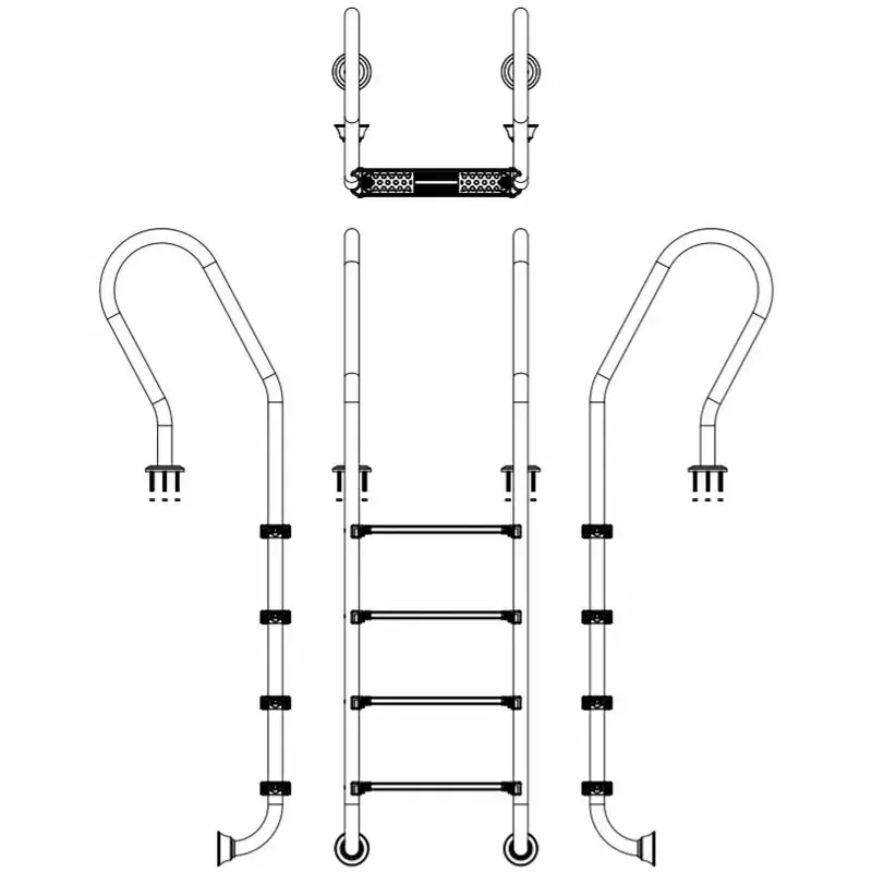 Emaux Mixta SFF415-SR Pool Ladder (4 Steps), AISI-304 - Image 4