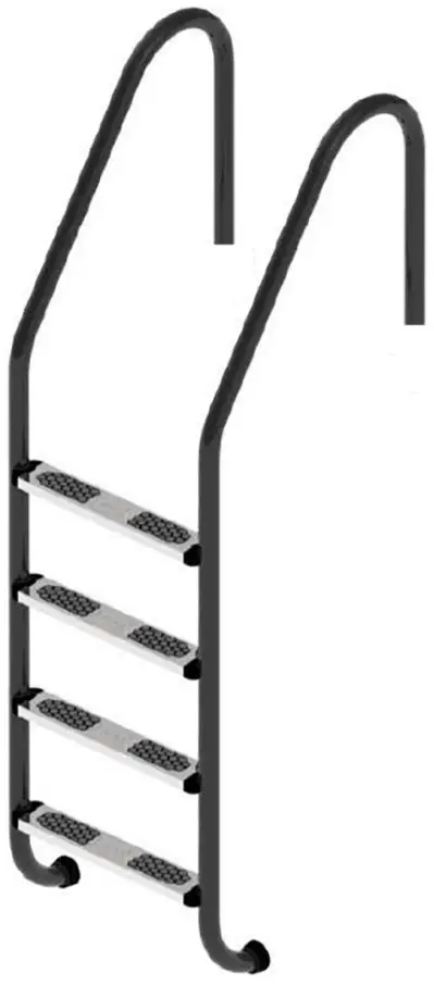 Drabinka do basenu Flexinox Standard Nero (4 stopnie) Black, AISI-316L