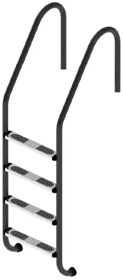Flexinox Standard Nero Black Pool Ladder (4 Steps) AISI-316L - Image 2