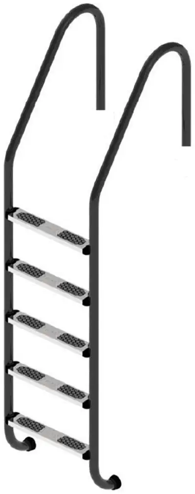 Drabinka do basenu Flexinox Standard Nero (5 stopni) Black, AISI-316L