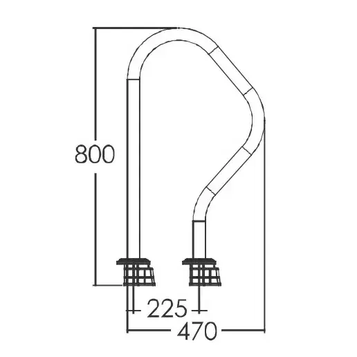 Emaux ARV Pool Handrail (Top Step Section), AISI-316 - Image 5