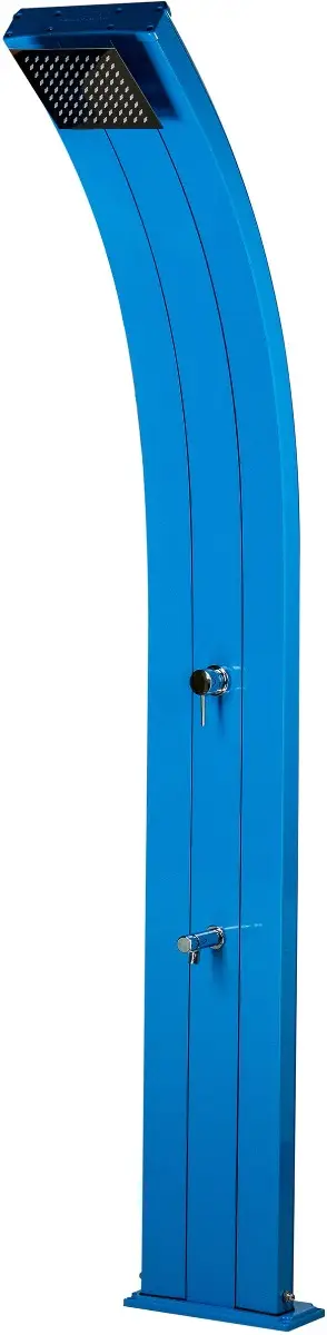 Prysznic solarny Aquaviva Dada aluminium z kranikiem do mycia stóp, niebieski D320/5012, 30 l