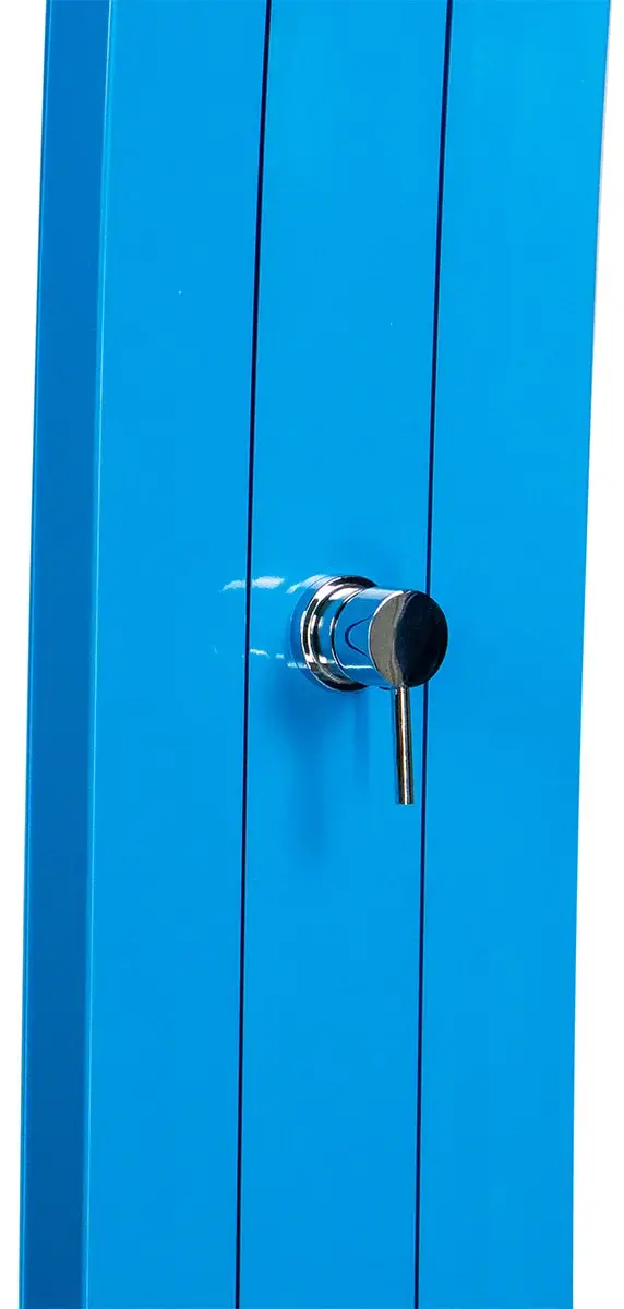 Prysznic solarny Aquaviva Dada aluminium z kranikiem do mycia stóp, niebieski D320/5012, 30 l - Zdjęcie 5