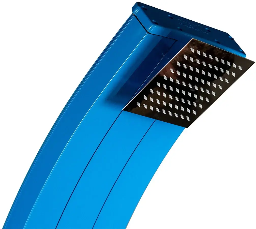 Prysznic solarny Aquaviva Dada aluminium z kranikiem do mycia stóp, niebieski D320/5012, 30 l - Zdjęcie 7