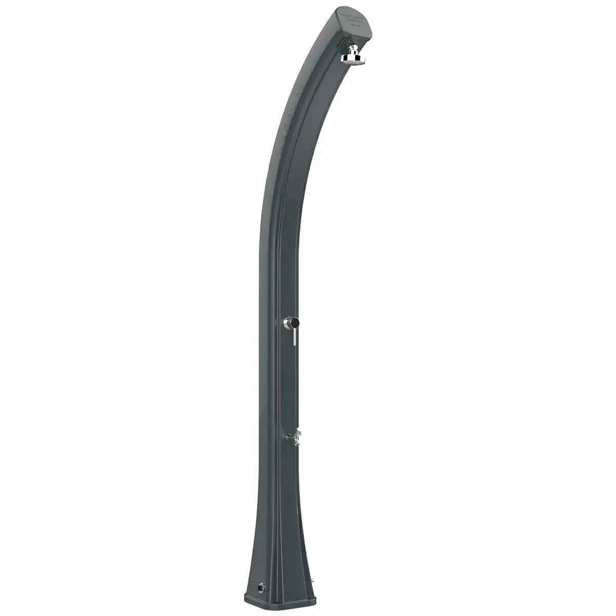 Aquaviva Happy XL Solar Shower with Foot Wash Faucet, Anthracite H420/7016, 35 L - Image 2