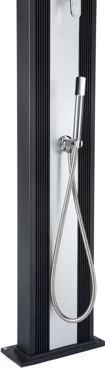 Aquaviva Hybride Dada Curve Solar Shower Aluminum with Foot Wash Faucet, Anthracite DS-D363NX, 40 L - Image 7