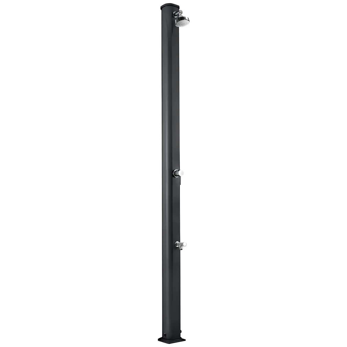 Prysznic solarny Aquaviva Jolly S aluminium z kranikiem do mycia stóp, antracyt A620/7016, 22 l