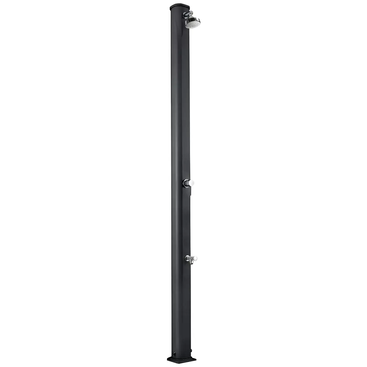 Aquaviva Jolly S Aluminum Solar Shower with Foot Wash Tap, Anthracite A620/7016, 22 L - Image 2