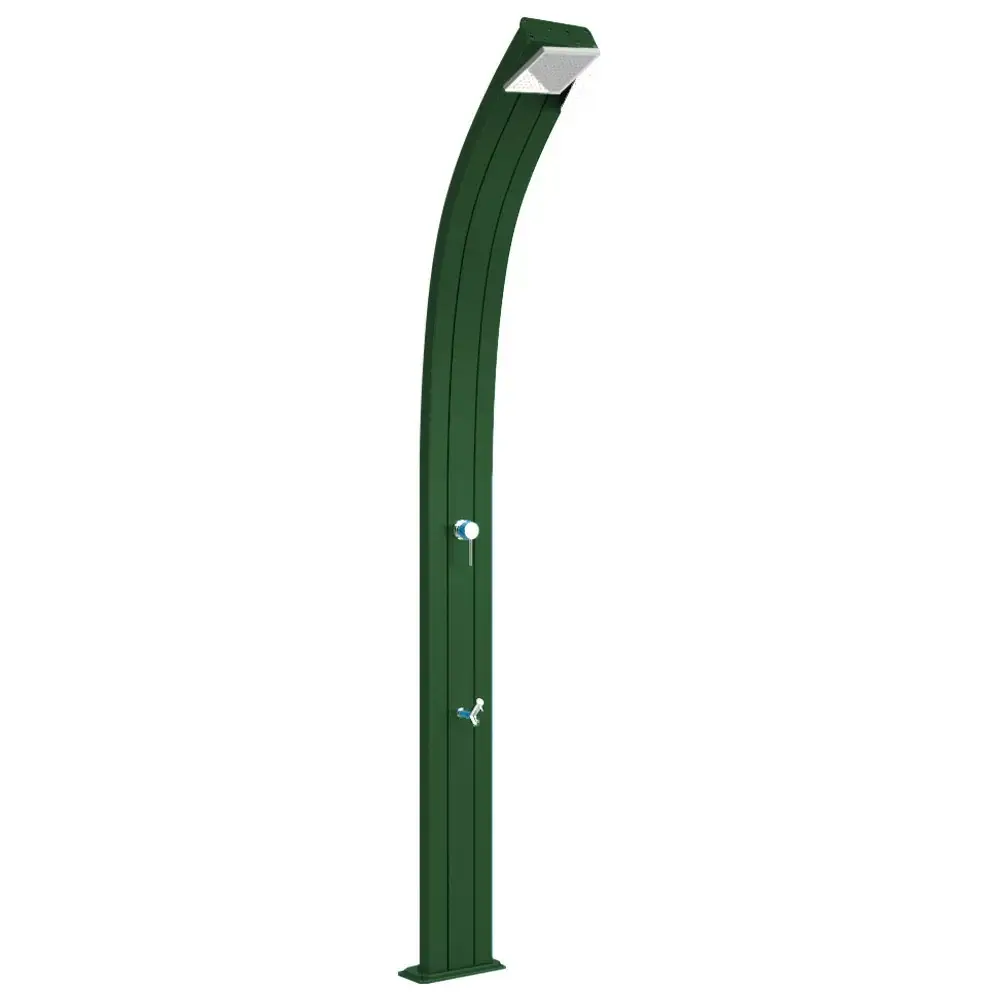 Aquaviva Spring Solar Shower Aluminum with Foot Wash Faucet, Green A120/6016, 25 L - Image 2