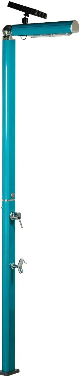 Prysznic zewnętrzny Aquaviva Quick z podświetleniem LED i z kranikiem do mycia stóp, oktanowy (ottanio) Q825/5021-QL
