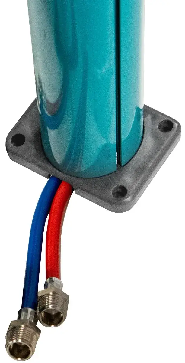 Prysznic zewnętrzny Aquaviva Quick z podświetleniem LED i z kranikiem do mycia stóp, biały Q825/9003-QL - Zdjęcie 6