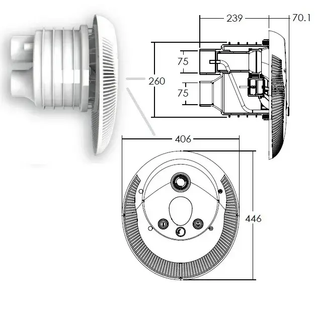 Przeciwprąd do basenu Aquaviva WTB300T 60 m3/h (380V) beton/folia basenowa - Zdjęcie 6