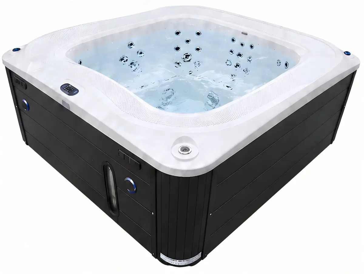 Przelewowy basen z hydromasażem Aquajoy Serenity (250х230х96 cm), marmur srebrnobiały
