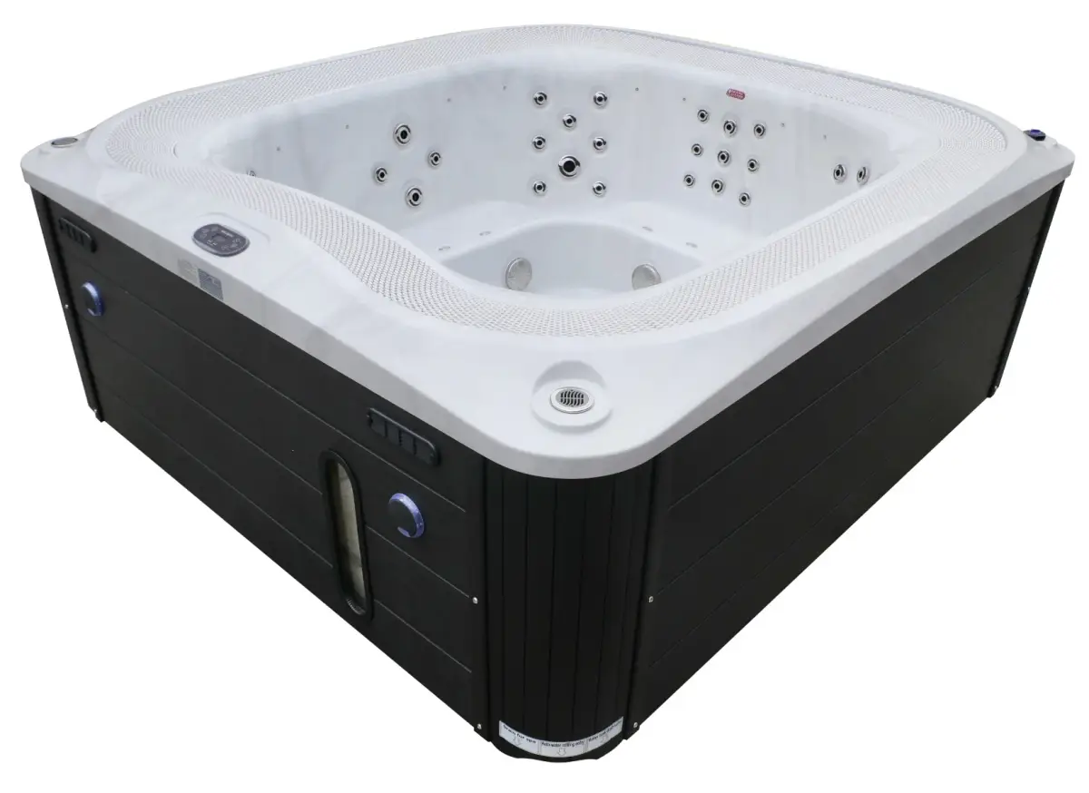 Przelewowy basen z hydromasażem Aquajoy Serenity (250х230х96 cm), marmur srebrnobiały - Zdjęcie 4