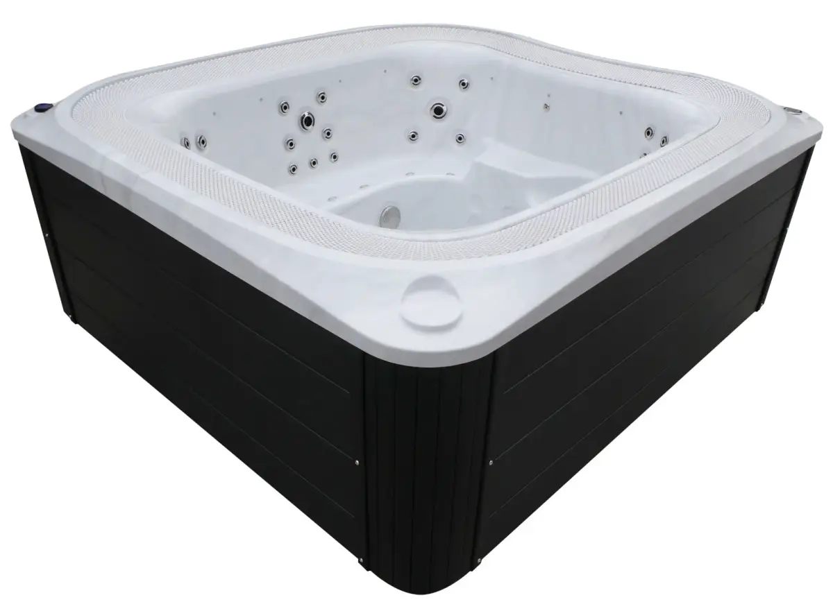 Przelewowy basen z hydromasażem Aquajoy Serenity (250х230х96 cm), marmur srebrnobiały - Zdjęcie 7