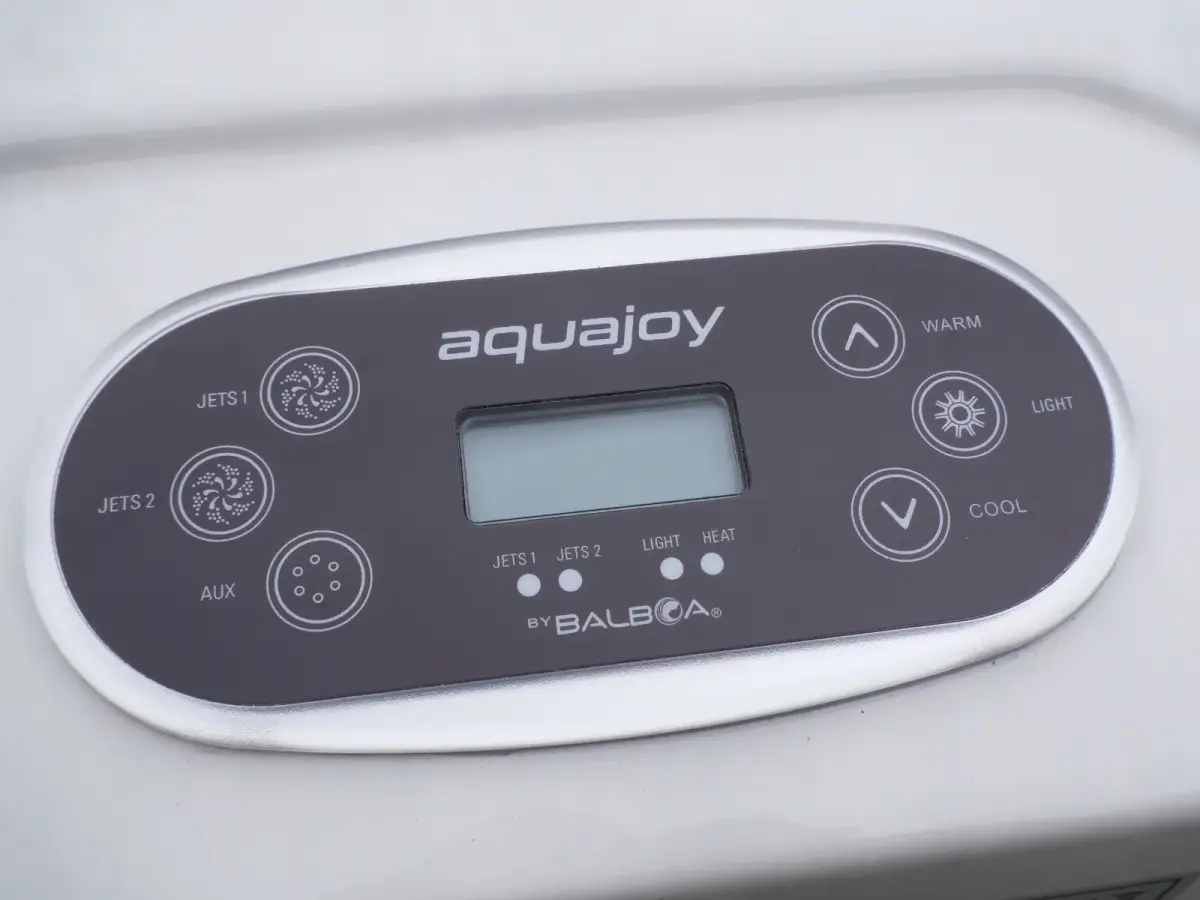 Przelewowy basen z hydromasażem Aquajoy Serenity (250х230х96 cm), marmur srebrnobiały - Zdjęcie 11
