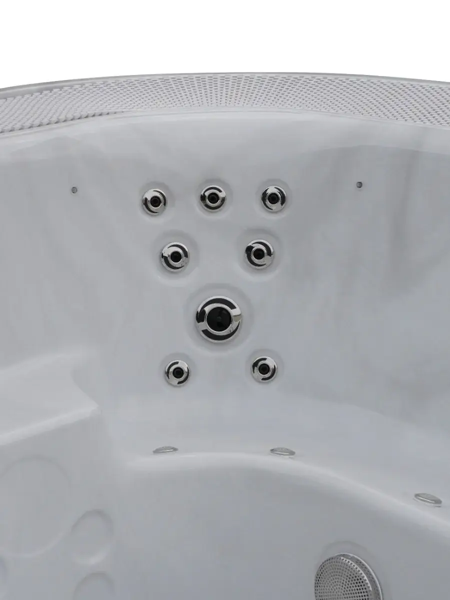 Przelewowy basen z hydromasażem Aquajoy Serenity (250х230х96 cm), marmur srebrnobiały - Zdjęcie 15