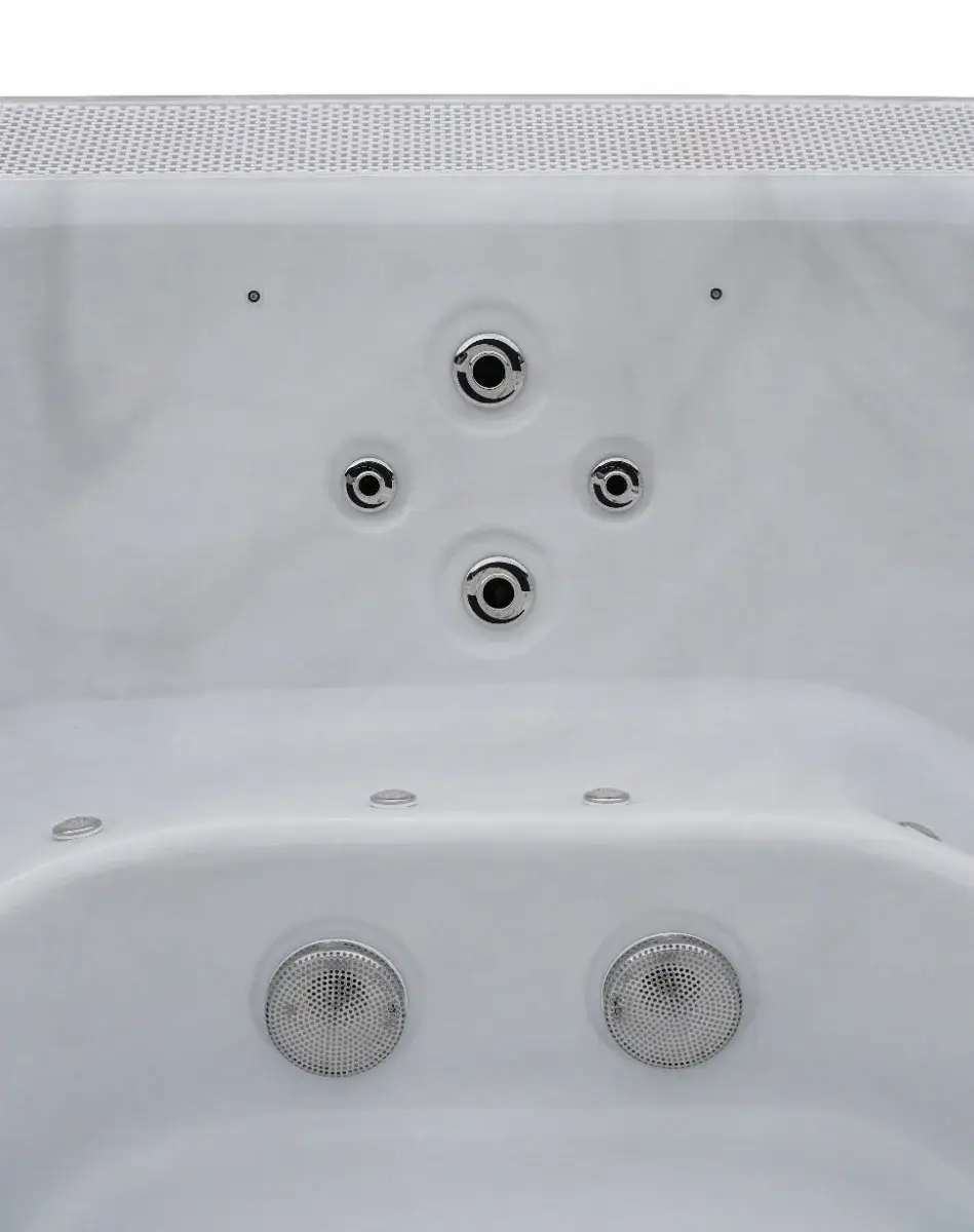 Przelewowy basen z hydromasażem Aquajoy Serenity (250х230х96 cm), marmur srebrnobiały - Zdjęcie 16
