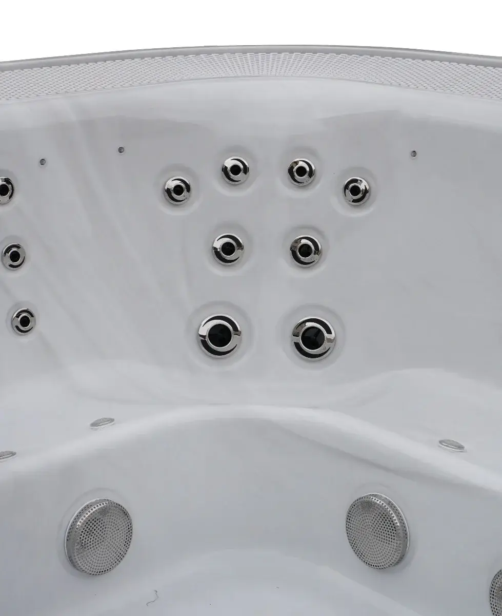 Przelewowy basen z hydromasażem Aquajoy Serenity (250х230х96 cm), marmur srebrnobiały - Zdjęcie 18