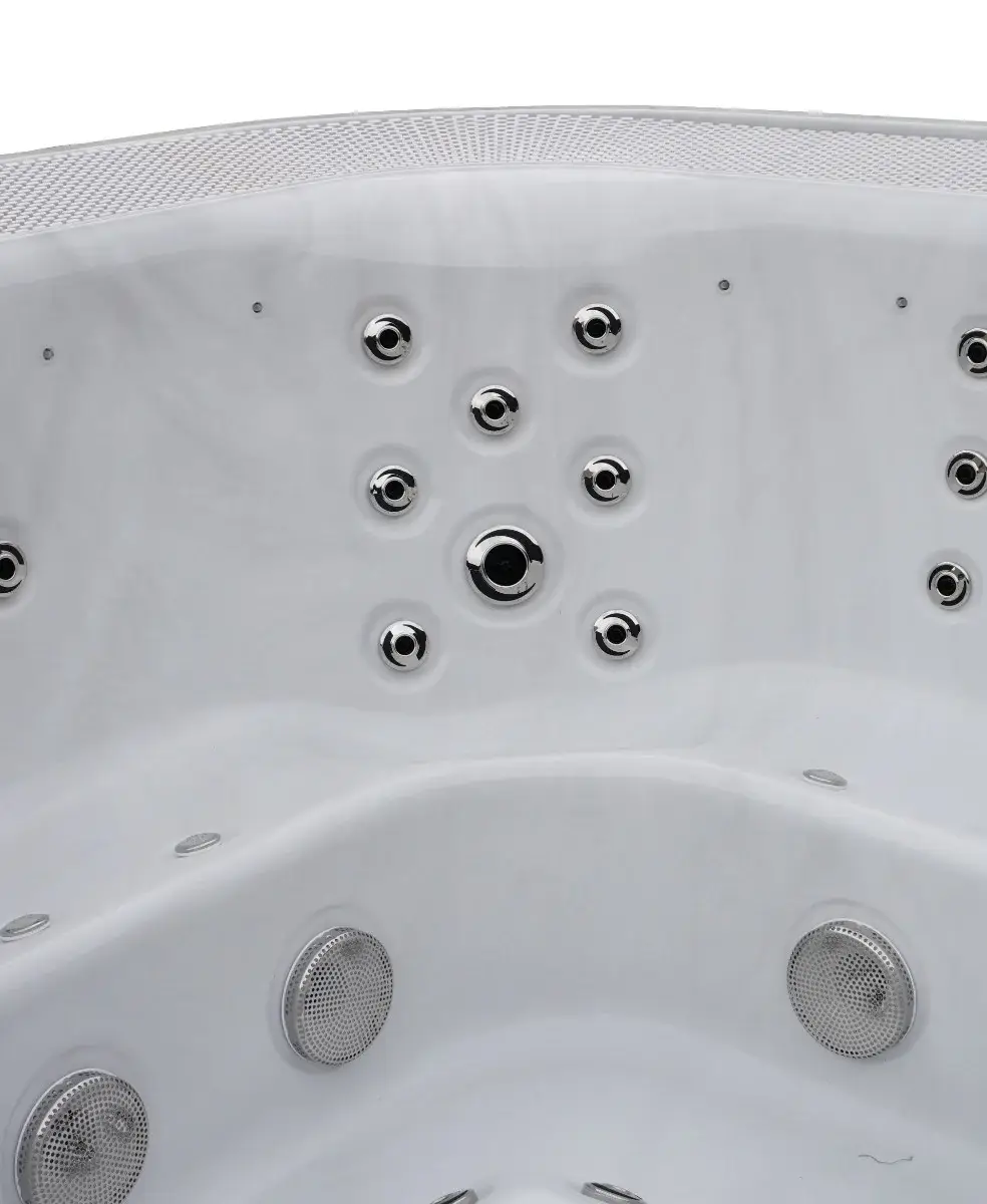 Przelewowy basen z hydromasażem Aquajoy Serenity (250х230х96 cm), marmur srebrnobiały - Zdjęcie 19
