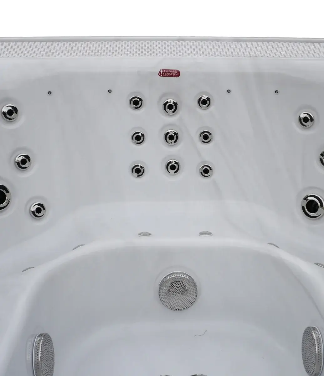 Przelewowy basen z hydromasażem Aquajoy Serenity (250х230х96 cm), marmur srebrnobiały - Zdjęcie 20