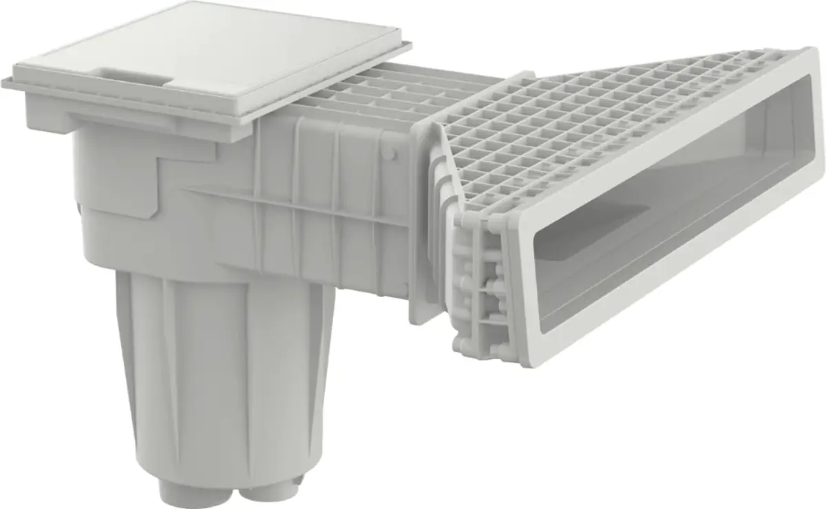 Hayward X-Pro 600 Fiberglass Pool Skimmer 6° with Brass and White Inserts - Image 2