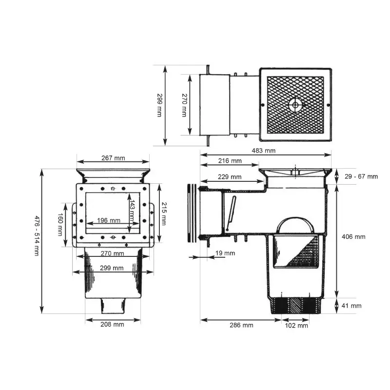 Skimmer do basenu foliowego Hayward SP1084 AutoSkim Standart - Zdjęcie 3