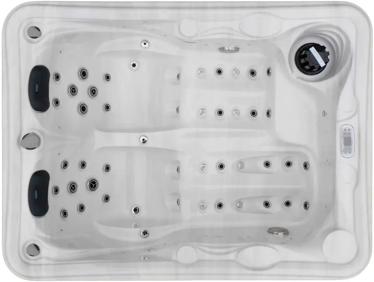 Wanna SPA z hydromasażem Aquajoy Bali (210х160х77 cm), marmur srebrnobiały - Zdjęcie 8