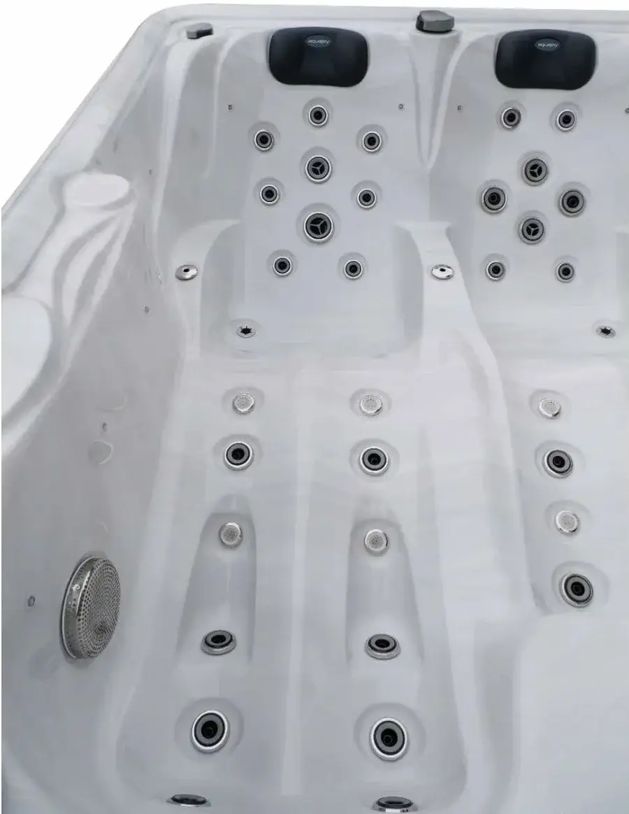Wanna SPA z hydromasażem Aquajoy Bali (210х160х77 cm), marmur srebrnobiały - Zdjęcie 9