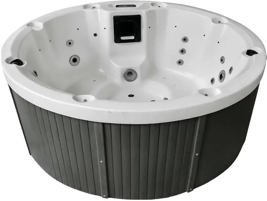 Wanna SPA z hydromasażem Aquajoy Lagoon (195х82 cm), marmur srebrnobiały - Zdjęcie 5