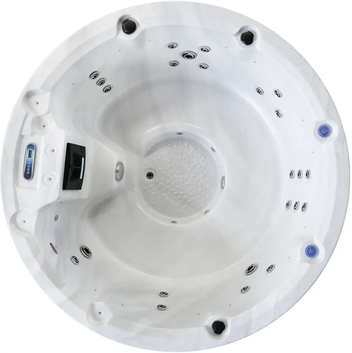 Wanna SPA z hydromasażem Aquajoy Lagoon (195х82 cm), marmur srebrnobiały - Zdjęcie 6