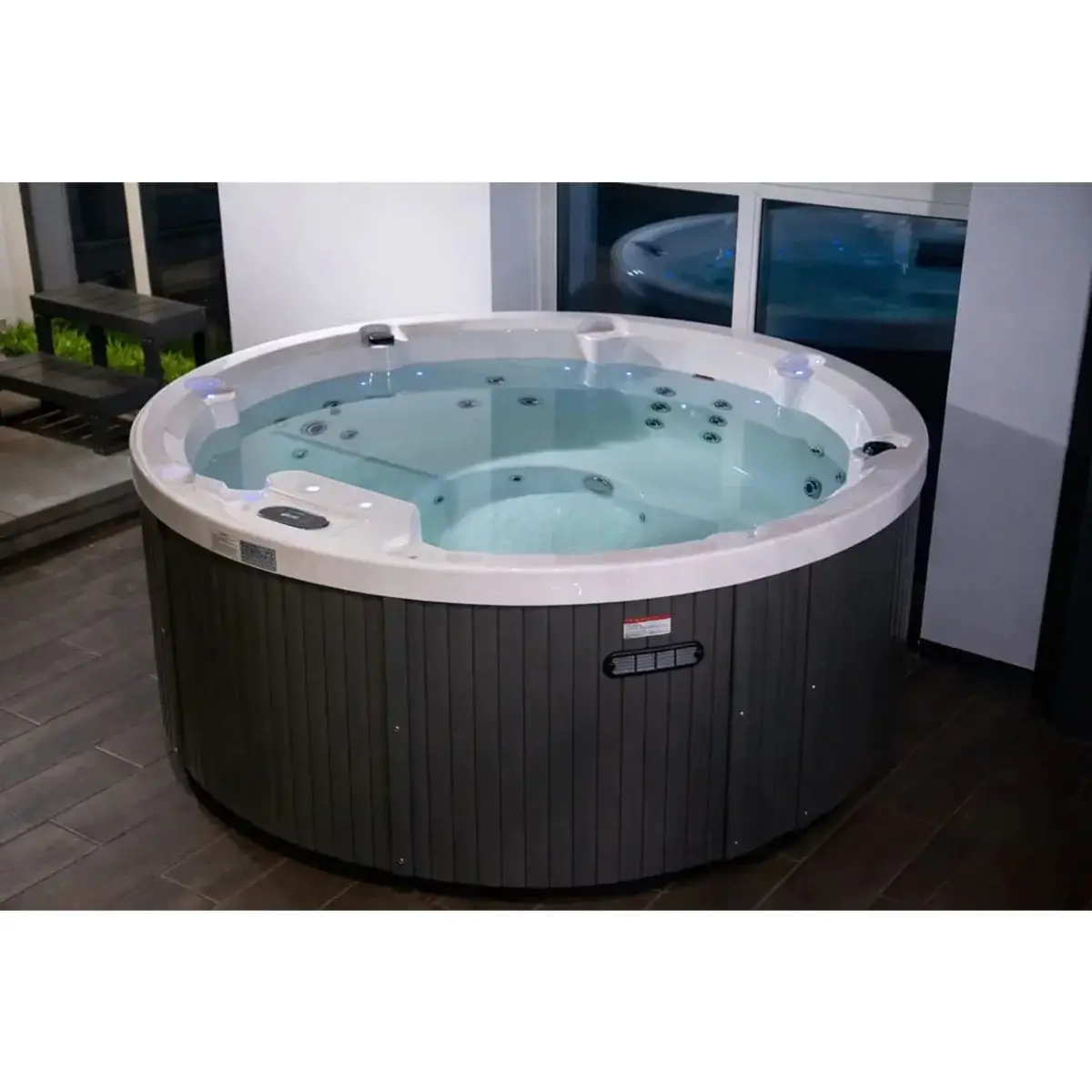 Wanna SPA z hydromasażem Aquajoy Lagoon Air (195x82 cm), marmur srebrnobiały - Zdjęcie 8