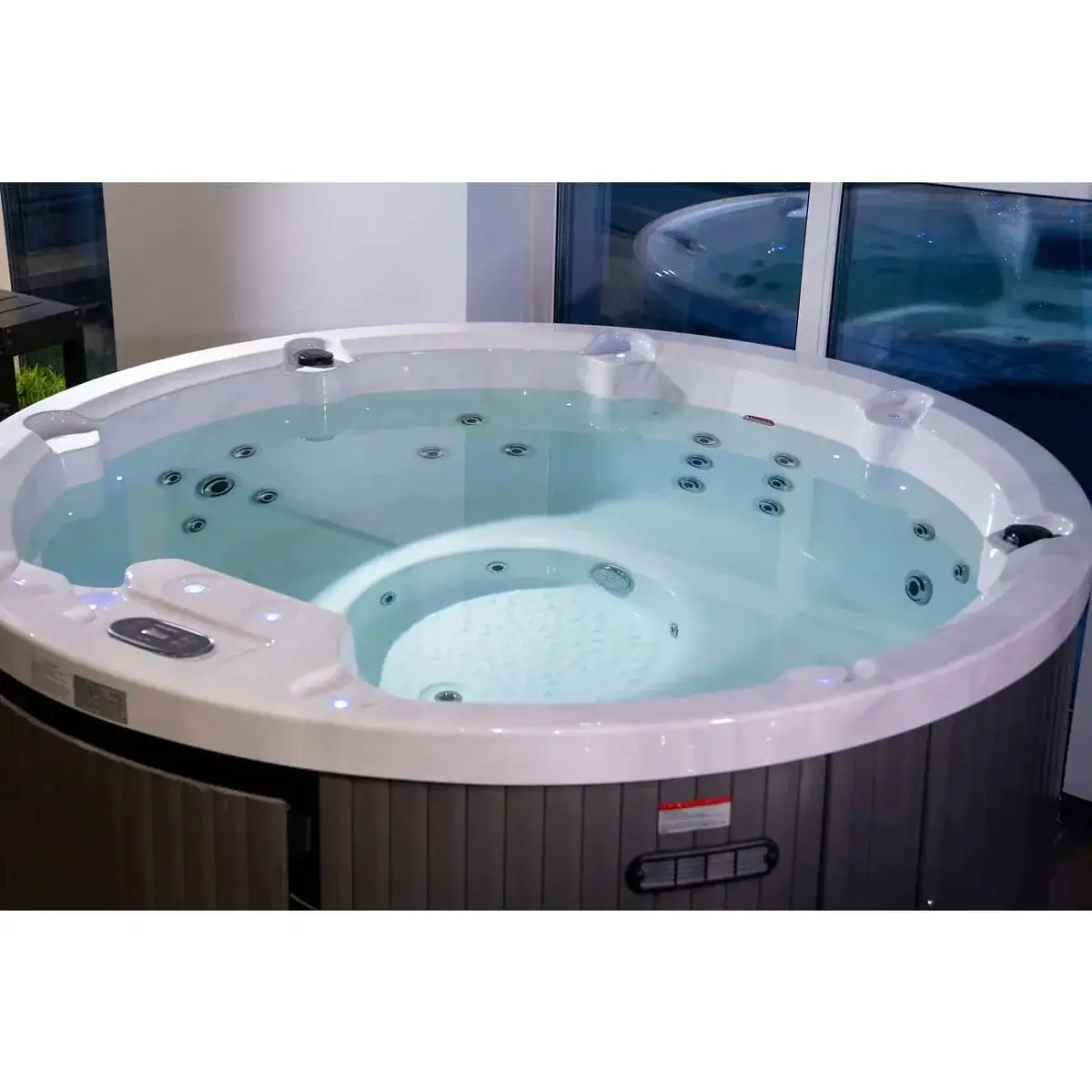 Wanna SPA z hydromasażem Aquajoy Lagoon Air (195x82 cm), marmur srebrnobiały - Zdjęcie 12