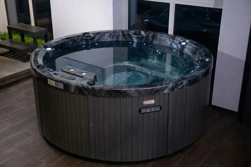 Wanna spa z hydromasażem Aquajoy Lagoon Midnight Opal (195x82 cm), szara - Zdjęcie 8