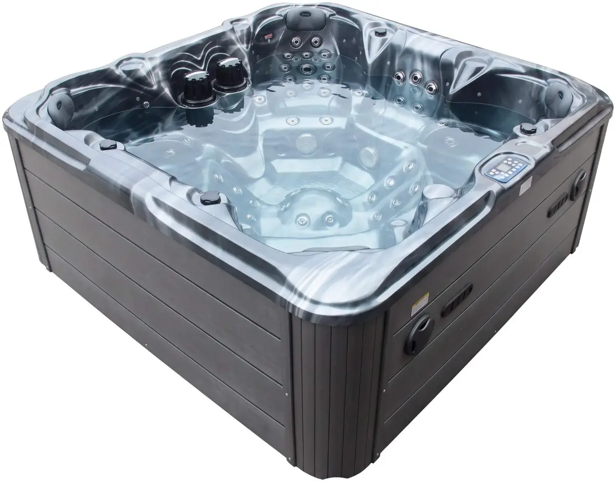 Wanna SPA z hydromasażem Aquajoy Maldives (230х230х95 cm), ciemny opal, z głośnikami i podświetleniem LED