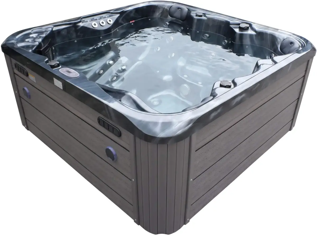 Wanna SPA z hydromasażem Aquajoy Riviera (200х200х90 cm), ciemny opal, z głośnikami i podświetleniem LED - Zdjęcie 2