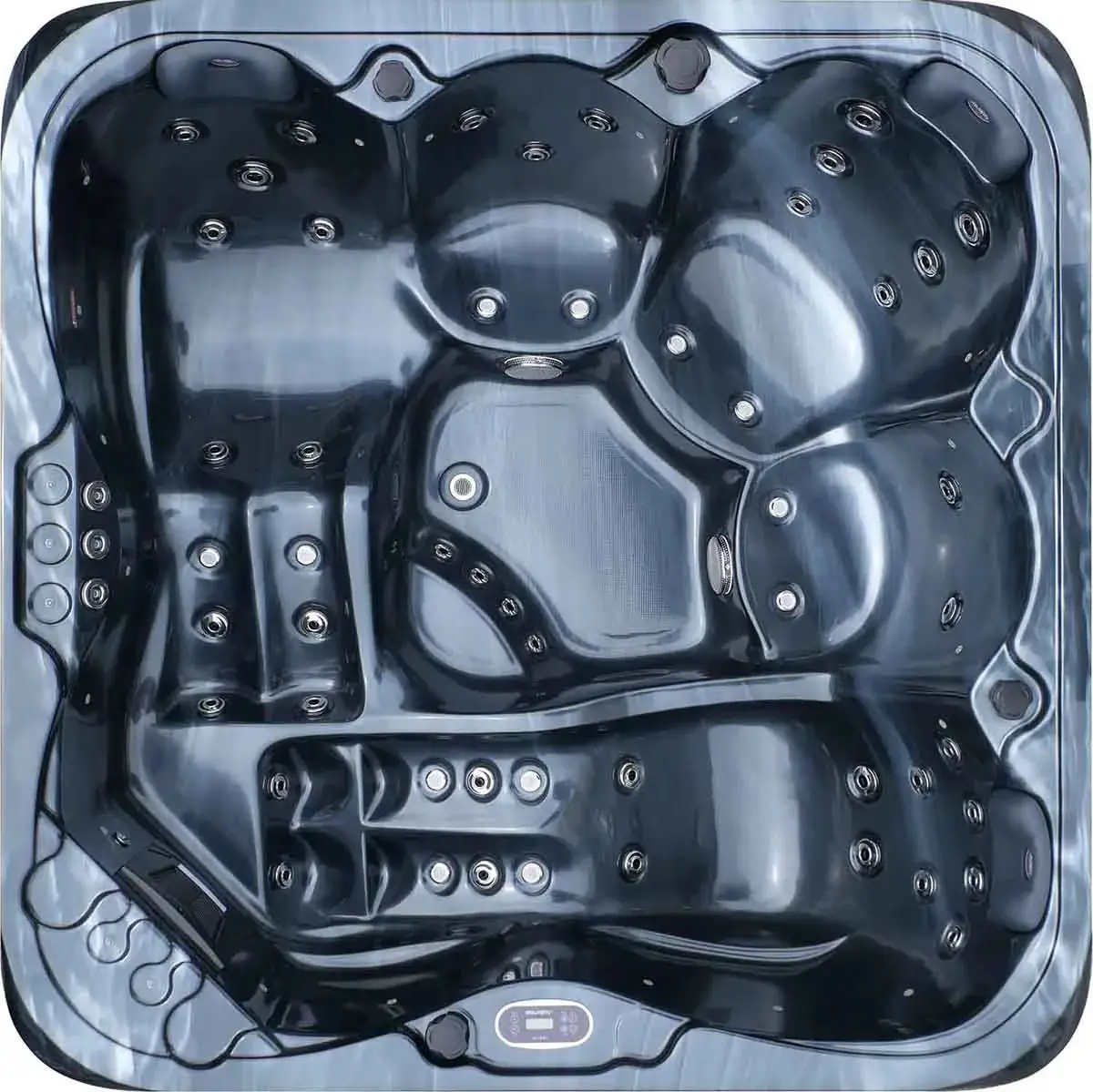 Wanna SPA z hydromasażem Aquajoy Riviera (200х200х90 cm), ciemny opal, z głośnikami i podświetleniem LED - Zdjęcie 6