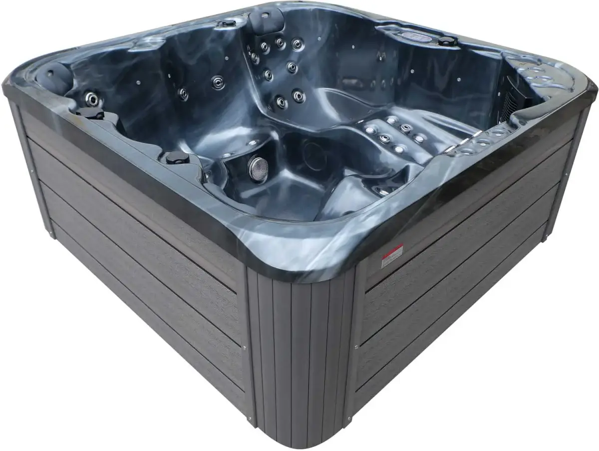 Wanna SPA z hydromasażem Aquajoy Riviera (200х200х90 cm), ciemny opal, z głośnikami i podświetleniem LED - Zdjęcie 9