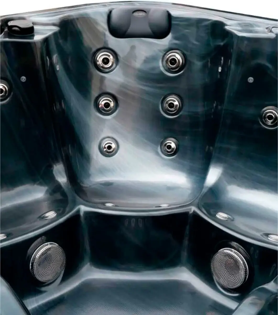 Wanna SPA z hydromasażem Aquajoy Riviera (200х200х90 cm), ciemny opal, z głośnikami i podświetleniem LED - Zdjęcie 11
