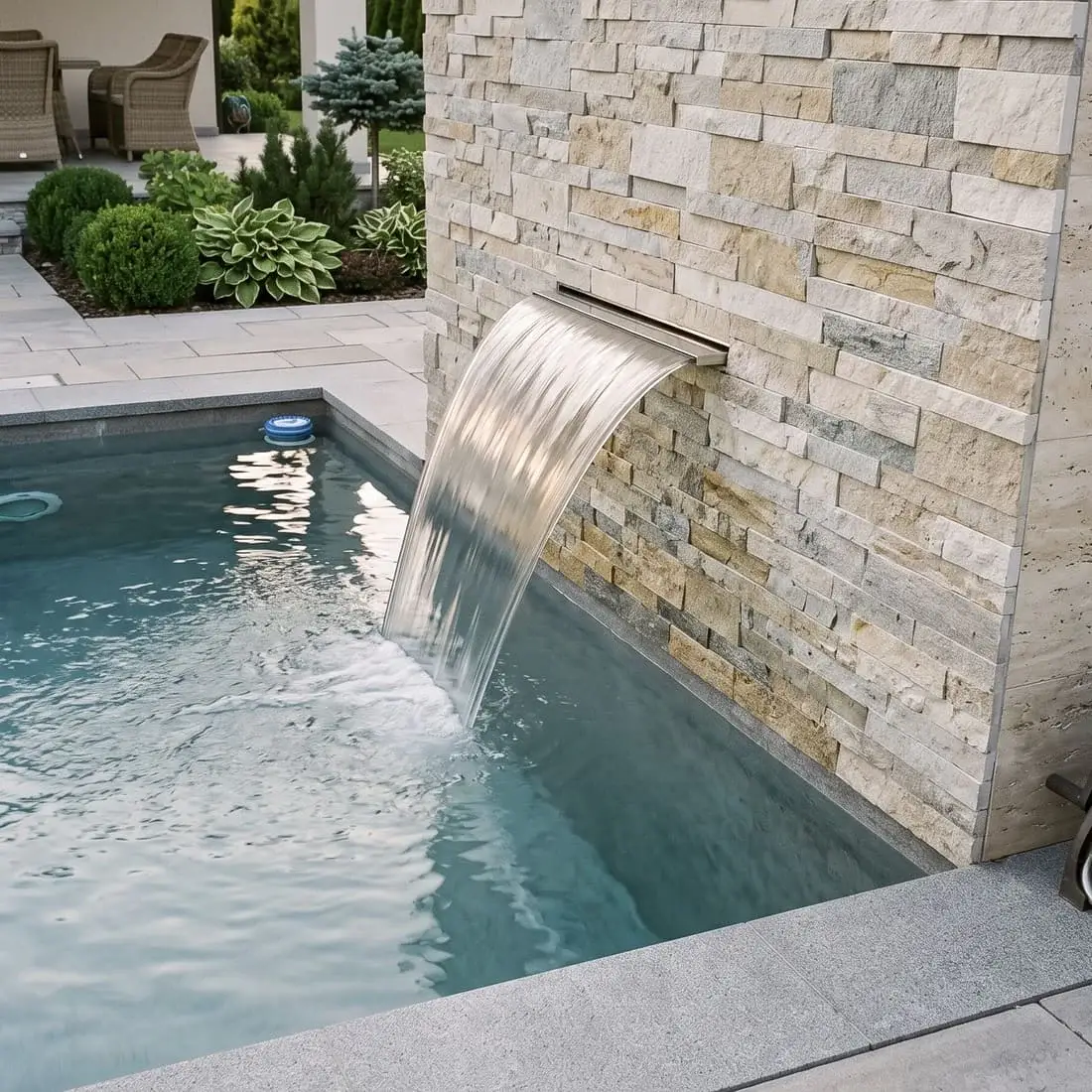 Flexinox Mini Maui Wall Waterfall (500 mm, 20 m³/h, AISI 316L) - Image 4