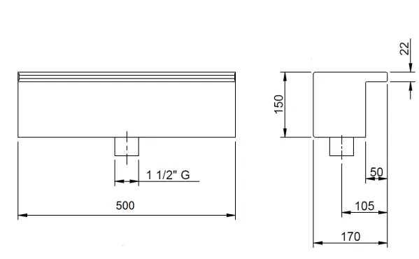 Flexinox Mini Maui Wall Waterfall (500 mm, 20 m³/h, AISI 316L) - Image 11